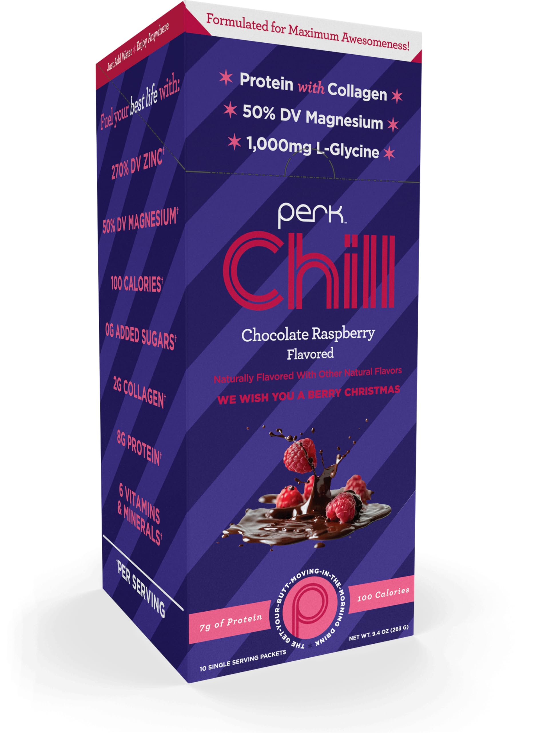 Amazon.com : Perk Chill Drink Mix (Chocolate Raspberry) 10 Stick